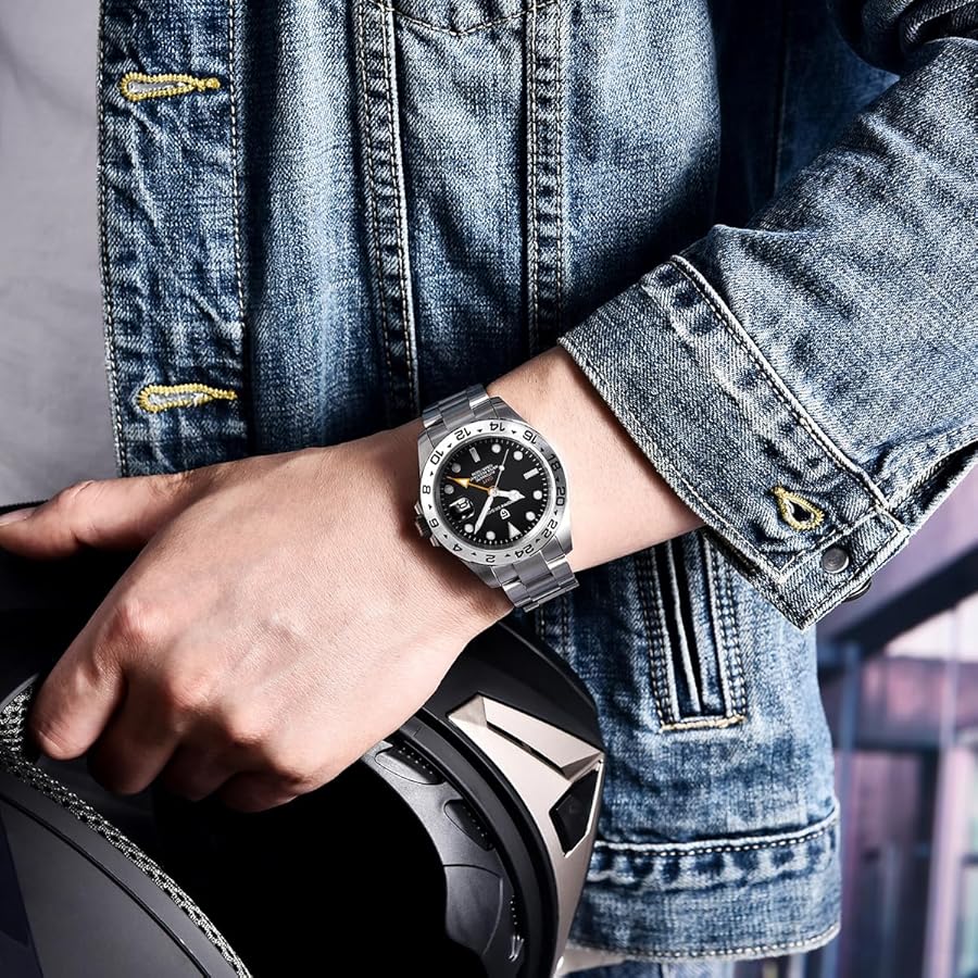 キャラウェイ　PAGANI DESIGN GMT 自動巻き腕時計 GMT バットマンカラー 自動巻 青黒PAGANIデザインGMT